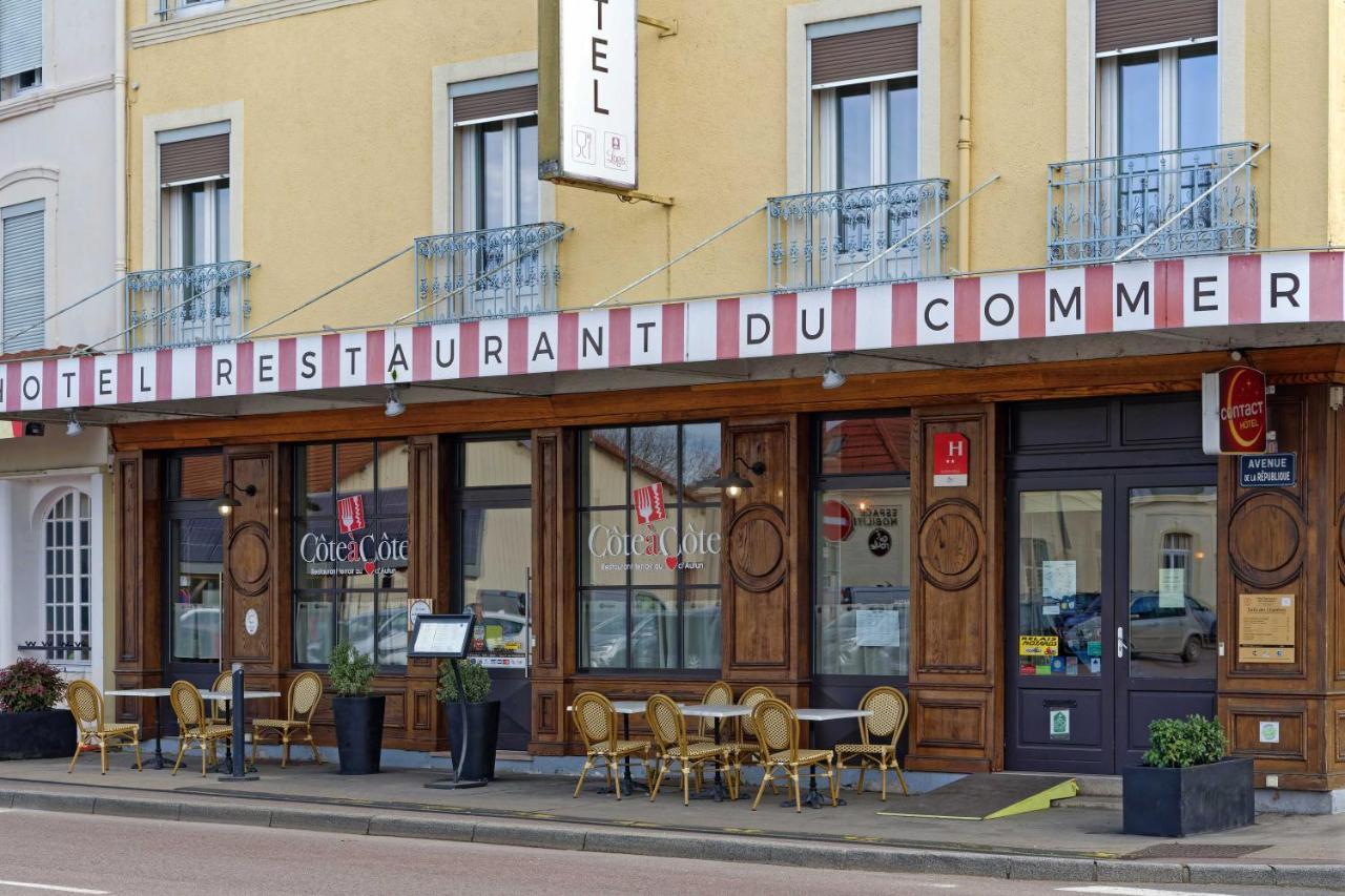 Contact Hotel Du Commerce Et Son Restaurant Cote A Cote Autun Exterior photo